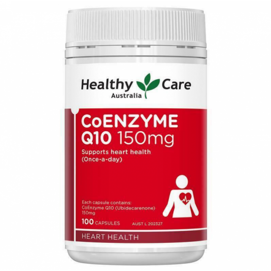 【胶囊因天气原因融化不理赔】Healthy care HC 护心辅酶Q10 150mg胶囊 100粒 护心保护心脏 保质期2027.11